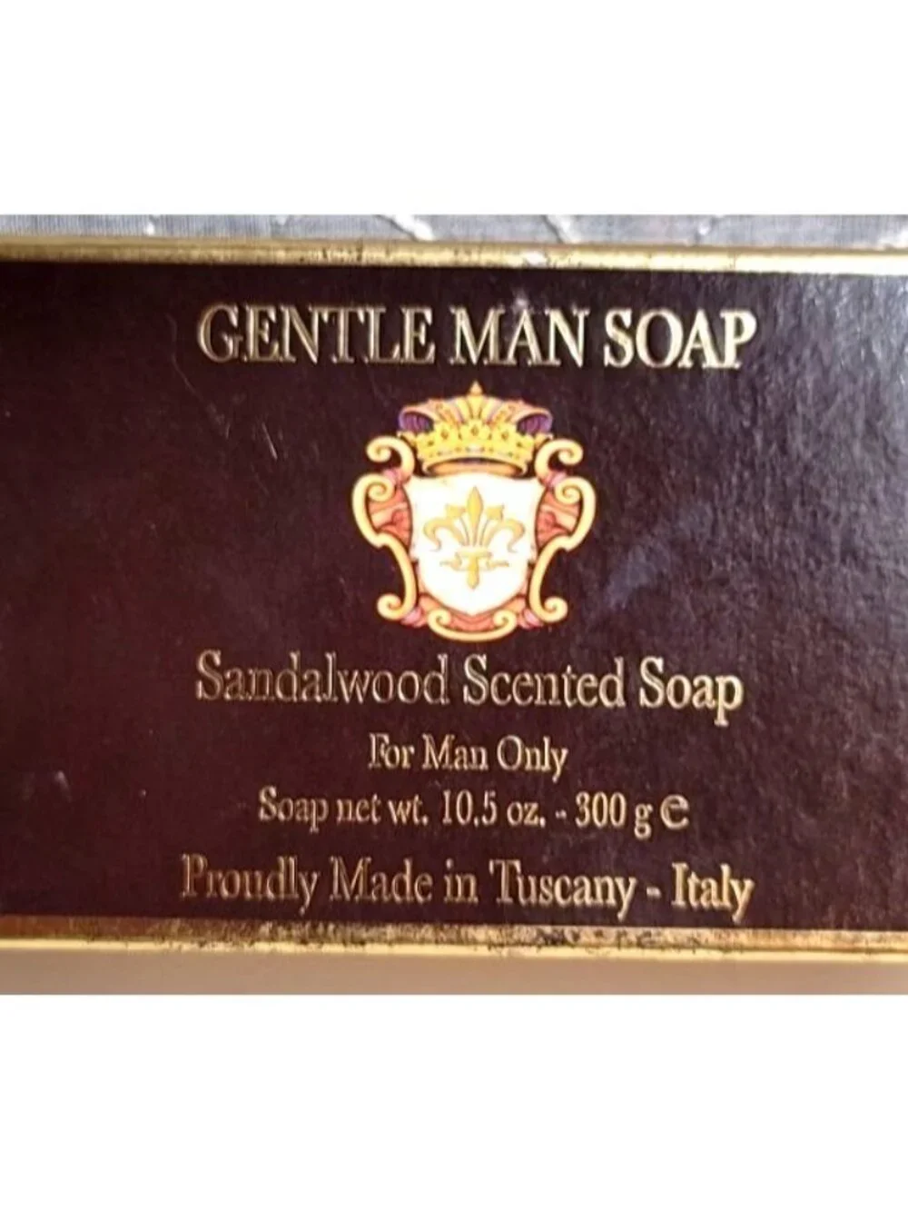 Gentle Man Soap Sandalwood Scented 10.5 Oz 300g For Men Made In Tuscany Italy